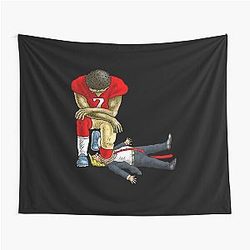 Colin Kaepernick Kneels Donald Trump Tapestry
