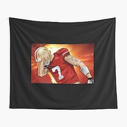 Colin Kaepernick 7 Face Fans Tapestry