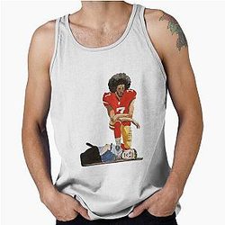Black Lives Matter Colin Kaepernick Kneeling on the face of Cop Justice for George Floyd Tank
