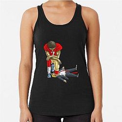 Colin Kaepernick Kneels Donald Trump Shirt Racerback Tank Top