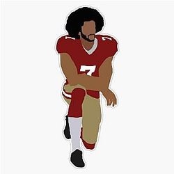 Pack of 4 inch Colin Kaepernick Kneeling Bumper Sticker Vinyl Decal for Cars Trucks Windows Laptops Tumblers Lockers Skateboards Water Bottles