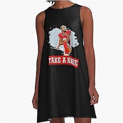 Colin Kaepernick take a knee A-Line Dress