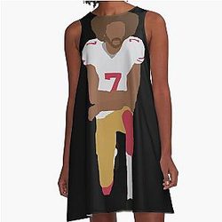 Colin Kaepernick T-Shirt, Kaepernick, Kneeling, Minimalist, Black Rights, A-Line Dress