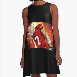 Colin Kaepernick CK 7 Face Fans A Line Dress