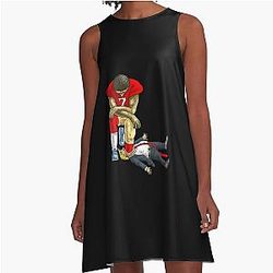 Colin Kaepernick Kneels Donald Trump A-Line Dress Shirt
