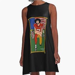 Colin Kaepernick Tribute Black Lives Matter A-Line Dress
