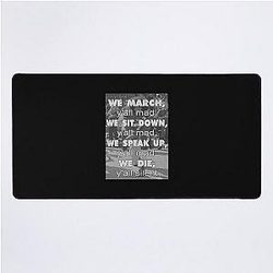 Colin Kaepernick We March yall mad 
We Speak up Classic Desk Mat