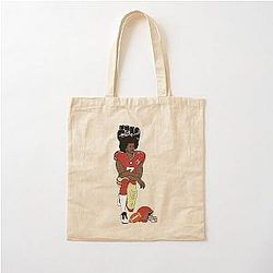 Colin Kaepernick Kneeling Cotton Tote Bag