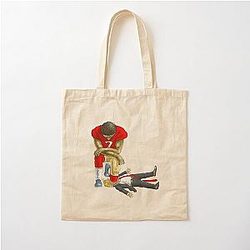 Colin Kaepernick Kneels Donald Trump Cotton Tote Bag