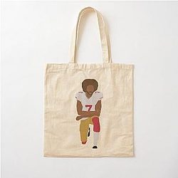 Colin Kaepernick Minimalist Kneeling Black Rights Tote Bag