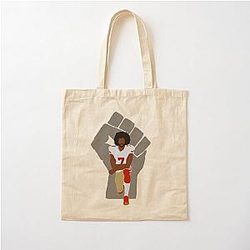 Colin Kaepernick Kneeling Cotton Tote Bag