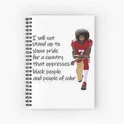 Kneeling Colin Kaepernick T-Shirt Notebook
