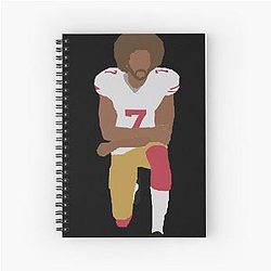 Colin Kaepernick T-Shirt, Kaepernick, Minimalist, Kneeling, Black Rights, Equal Notebook