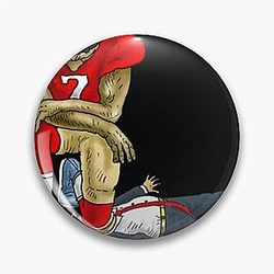 Colin Kaepernick Kneels at Donald Trump's Pin