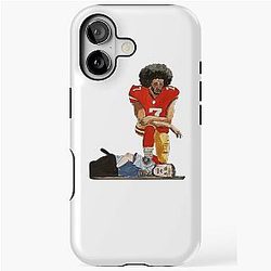 Black Lives Matter - Colin Kaepernick Kneeling on the Face of the Cop Justice for George Floyd iPhone Case
