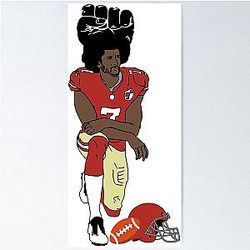Colin Kaepernick Kneeling Poster