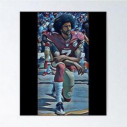 Colin Kaepernick Kneeling Poster