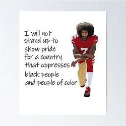 Kneeling Colin Kaepernick T-Shirt Poster