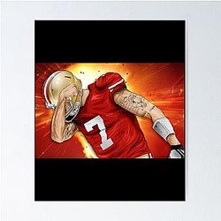 Colin Kaepernick CK7 Face Fans Poster