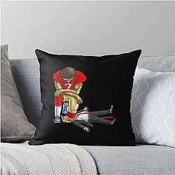 Colin Kaepernick Kneels Donald Trump Throw Pillow