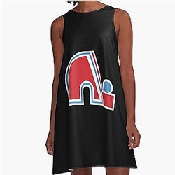 Quebec Nordiques Colorado Avalanche A-Line Dress