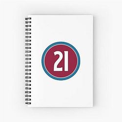 Peter Forsberg Number 21 Jersey Colorado Avalanche Notebook