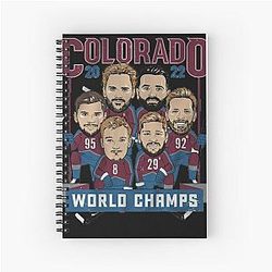 Colorado avalanche world champs Spiral notebook