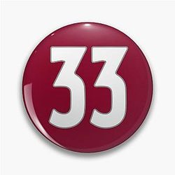 Patrick Roy Number 33 Jersey Colorado Avalanche Pin