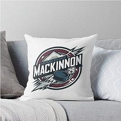 Nathan MacKinnon Colorado Avalanche Throw Pillow