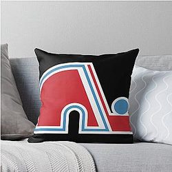 Quebec Nordiques Colorado Avalanche Throw Pillow