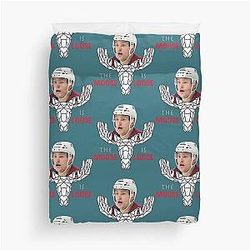 Mikko Rantanen Colorado Avalanche The Moose Is Loose Duvet Cover