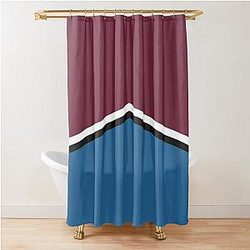 Colorado Avalanche retro stripe Shower Curtain