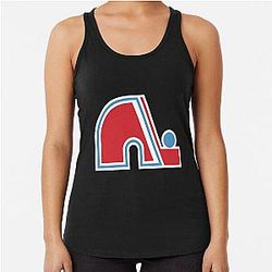 Quebec Nordiques Colorado Avalanche Racerback Tank Top