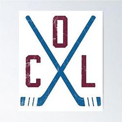 Hockey Colorado Avalanche White Poster