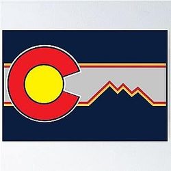 Colorado Avalanche Reverse Retro Flag Poster
