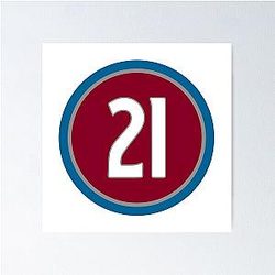 Peter Forsberg Jersey Colorado Avalanche Poster