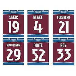TNT Prints Colorado Avalanche Poster, Electric Hockey Wall Decor, Vintage NHL Posters, Avalanche Decor - Set of 6 (8x10") - Unframed