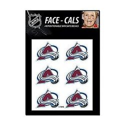 NHL Colorado Avalanche Face Tattoos Team Colors