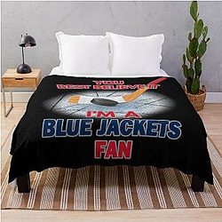 Columbus Blue Jackets Hockey Throw Blanket