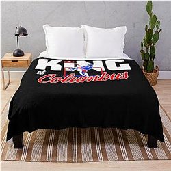 The King of Columbus Throw Blanket