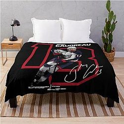 Johnny Gaudreau Columbus Hockey Throw Blanket