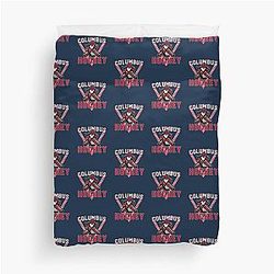 Old School Columbus Hockey Duvet Cover
