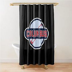 Art Shower Curtain Columbus Blue Jackets