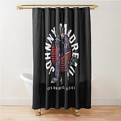 Johnny Gaudreau Columbus Emblem Shower Curtain