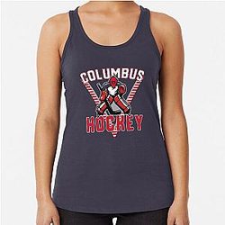 Old School Columbus Hockey Racerback Tank Top