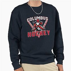 Old School Columbus Hockey Pullover Sweatshirt