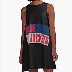 Art Columbus Blue Jackets A-Line Dress