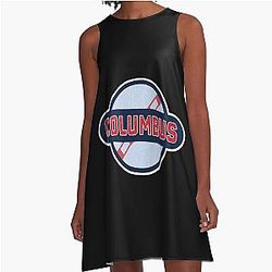 Art Columbus Blue Jackets A-Line Dress