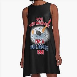 Columbus Blue Jackets Hockey A-Line Dress