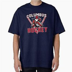 Old School Columbus Hockey Retro 90s Oversized T-Shirt